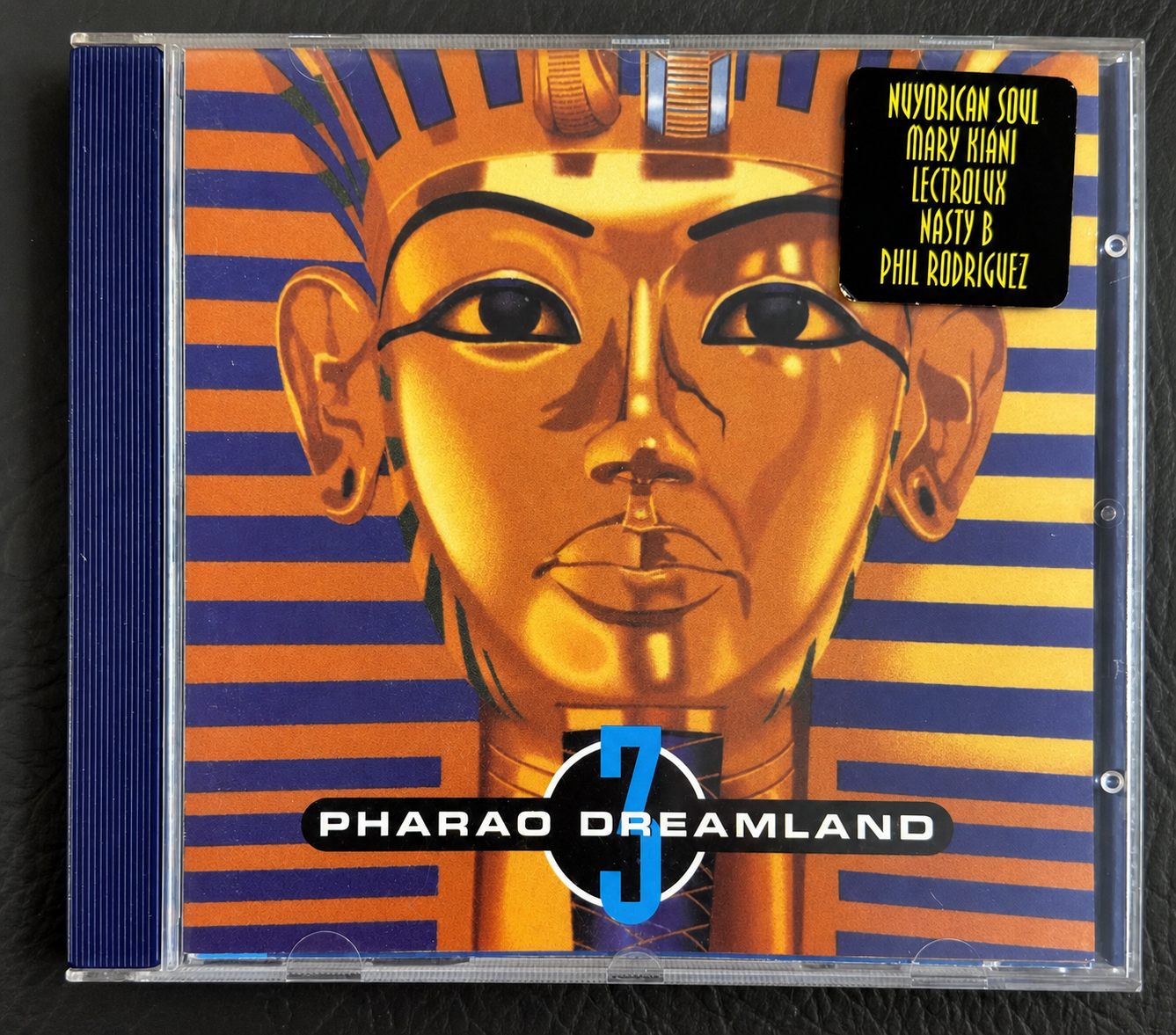 Restored original 1997 Pharao Dreamland 3 CD with promotional sticker naming Phil Rodriguez